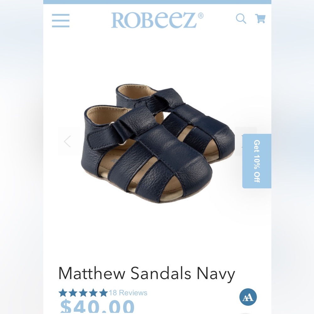 Robeez premium leather 6-9 month sandals
